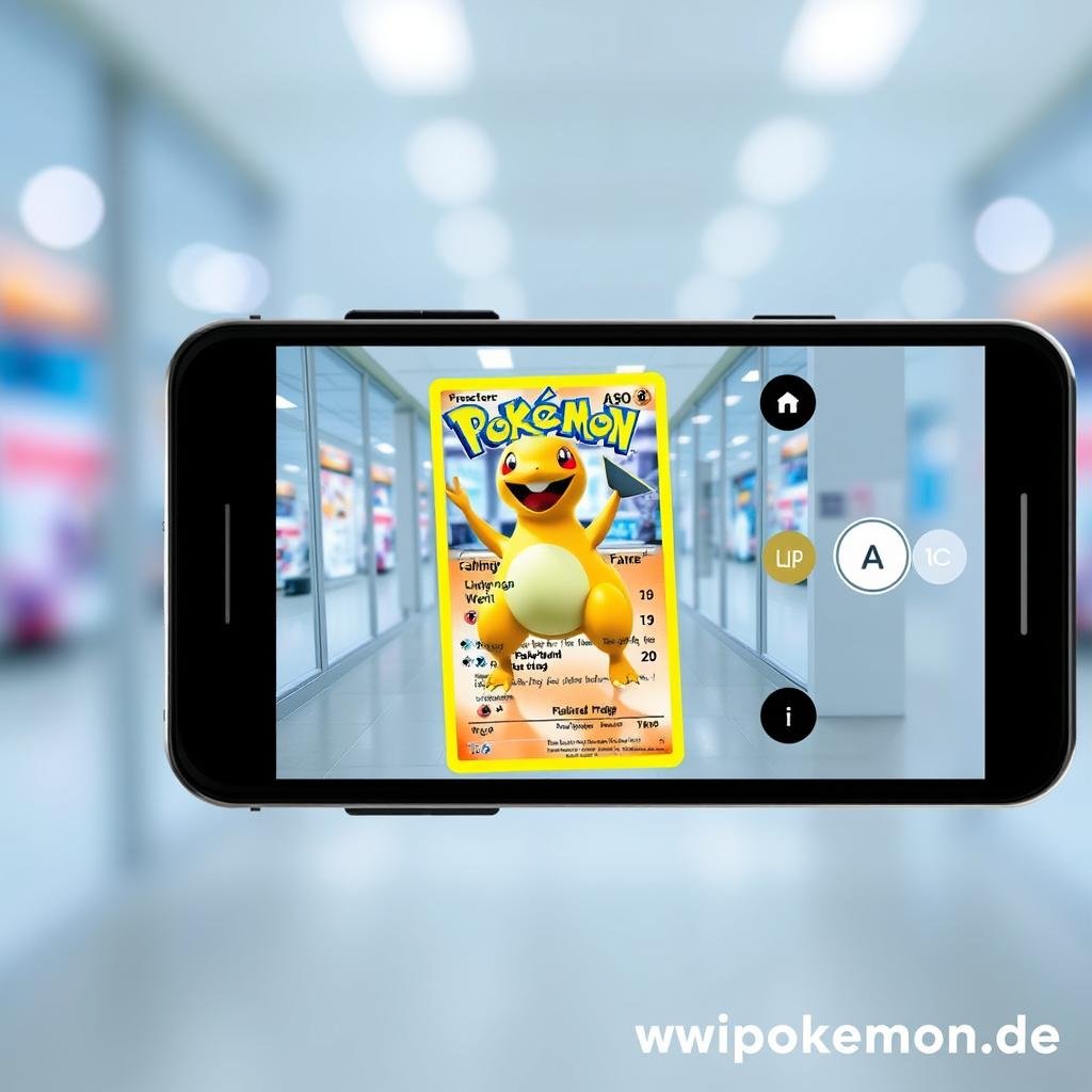 AR-Vorschau von Pokémon Karten in einer Sammler-App