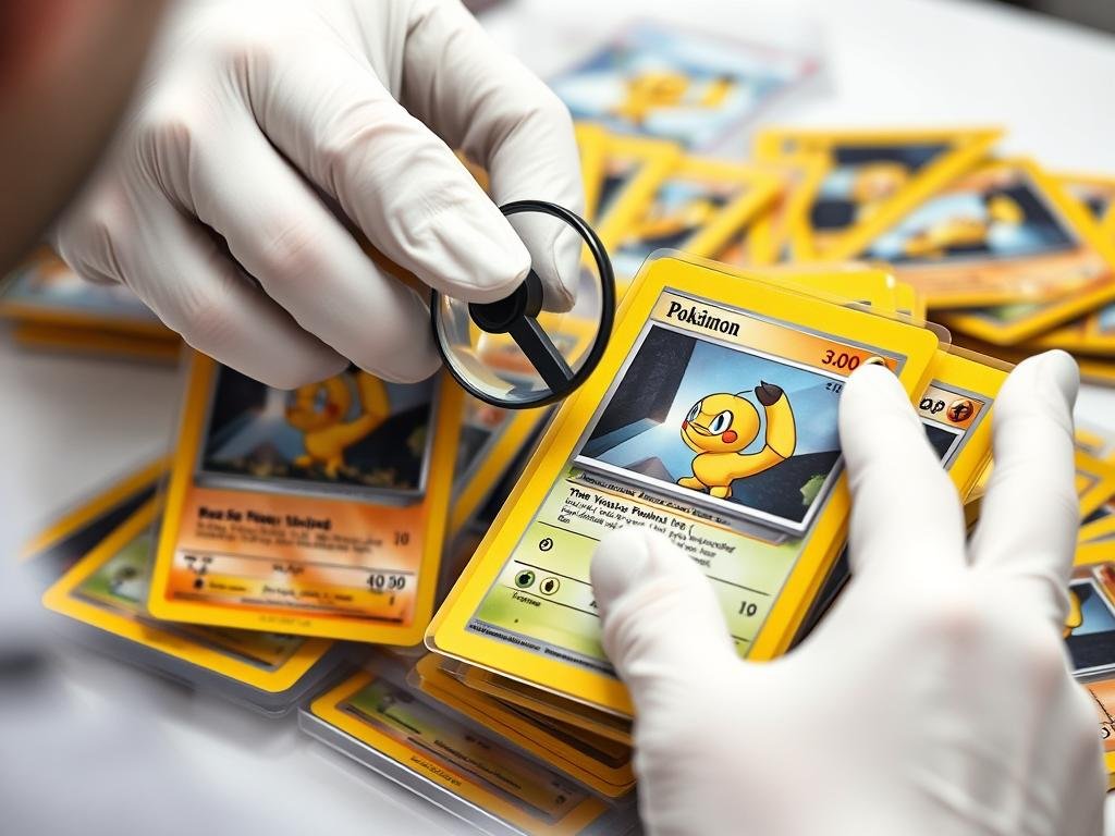 Auswahl von Pokémon Karten für das Grading