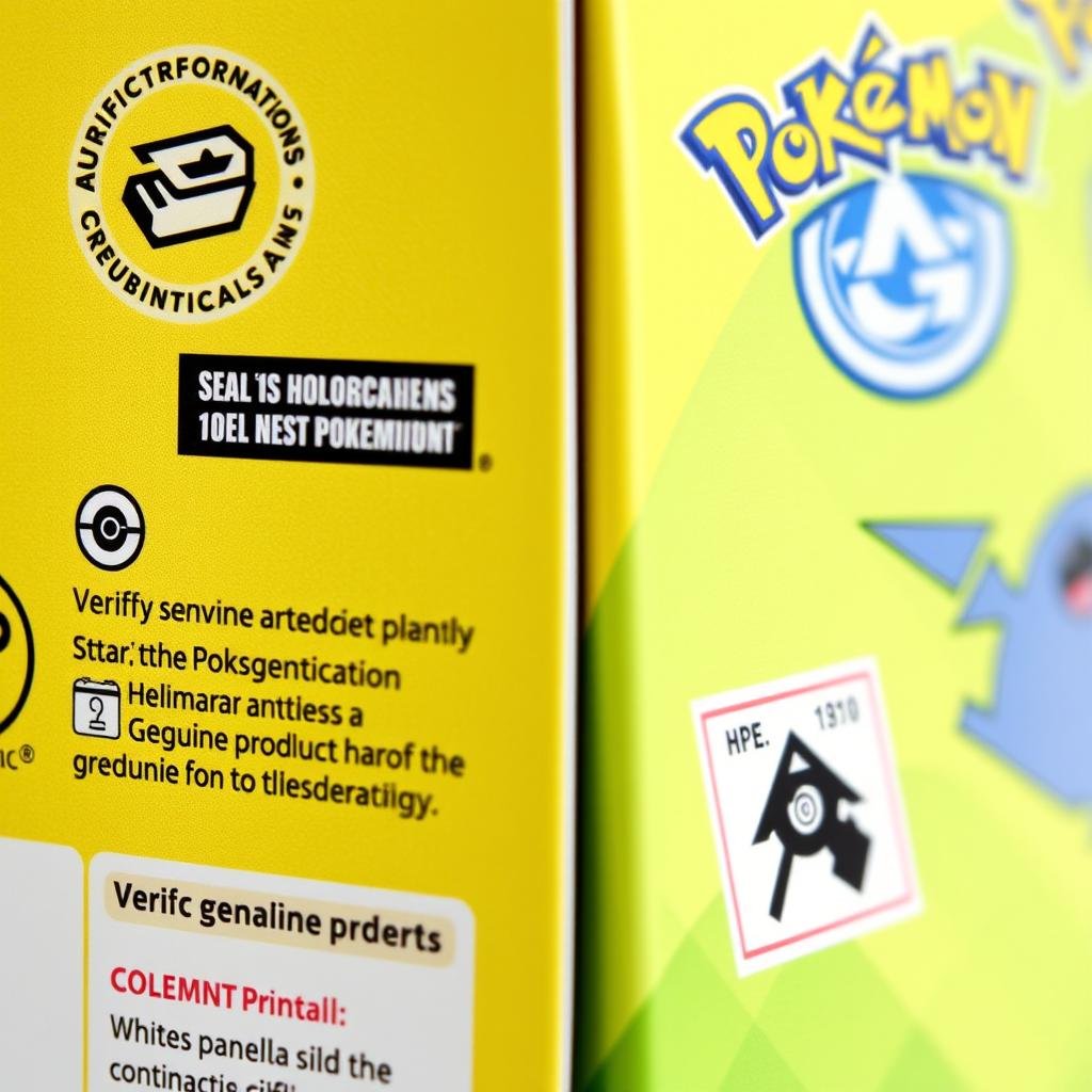 Authentizitätsmerkmale von Pokémon-Produkten