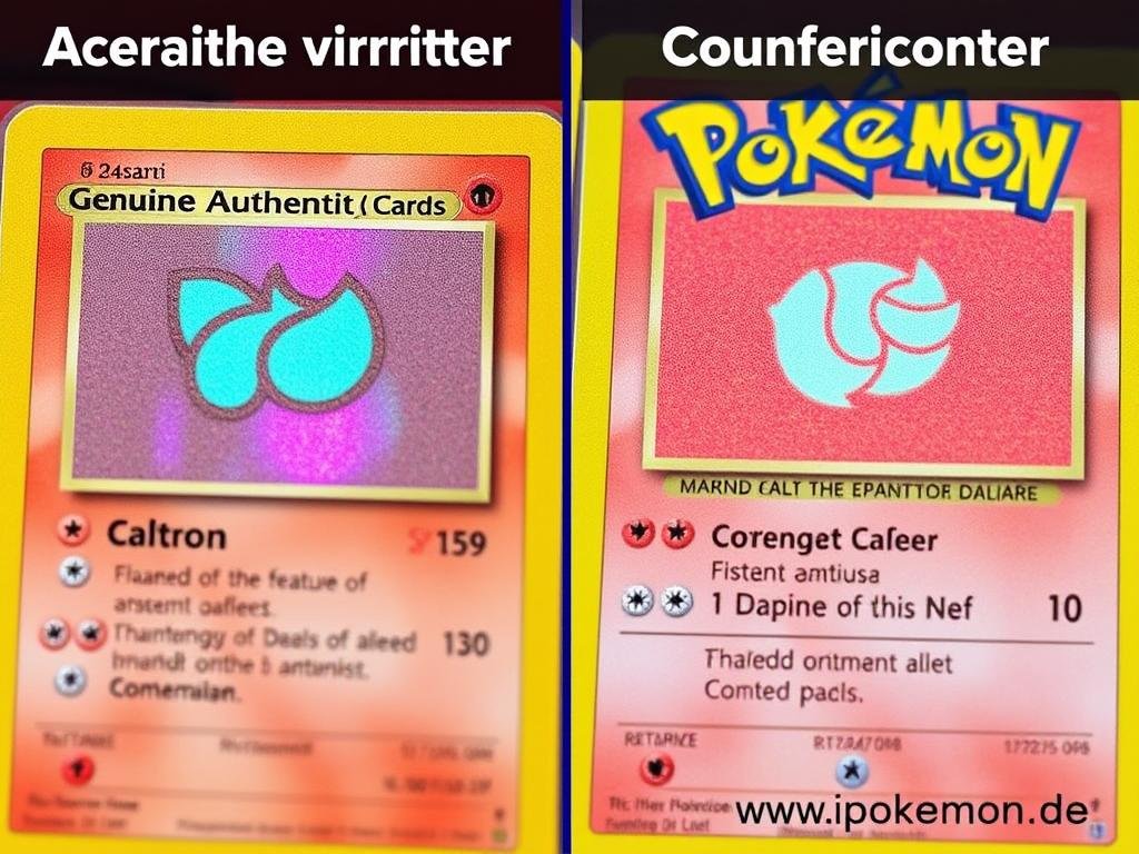 Authentizitätsmerkmale von originalen Pokémon Karten im Vergleich