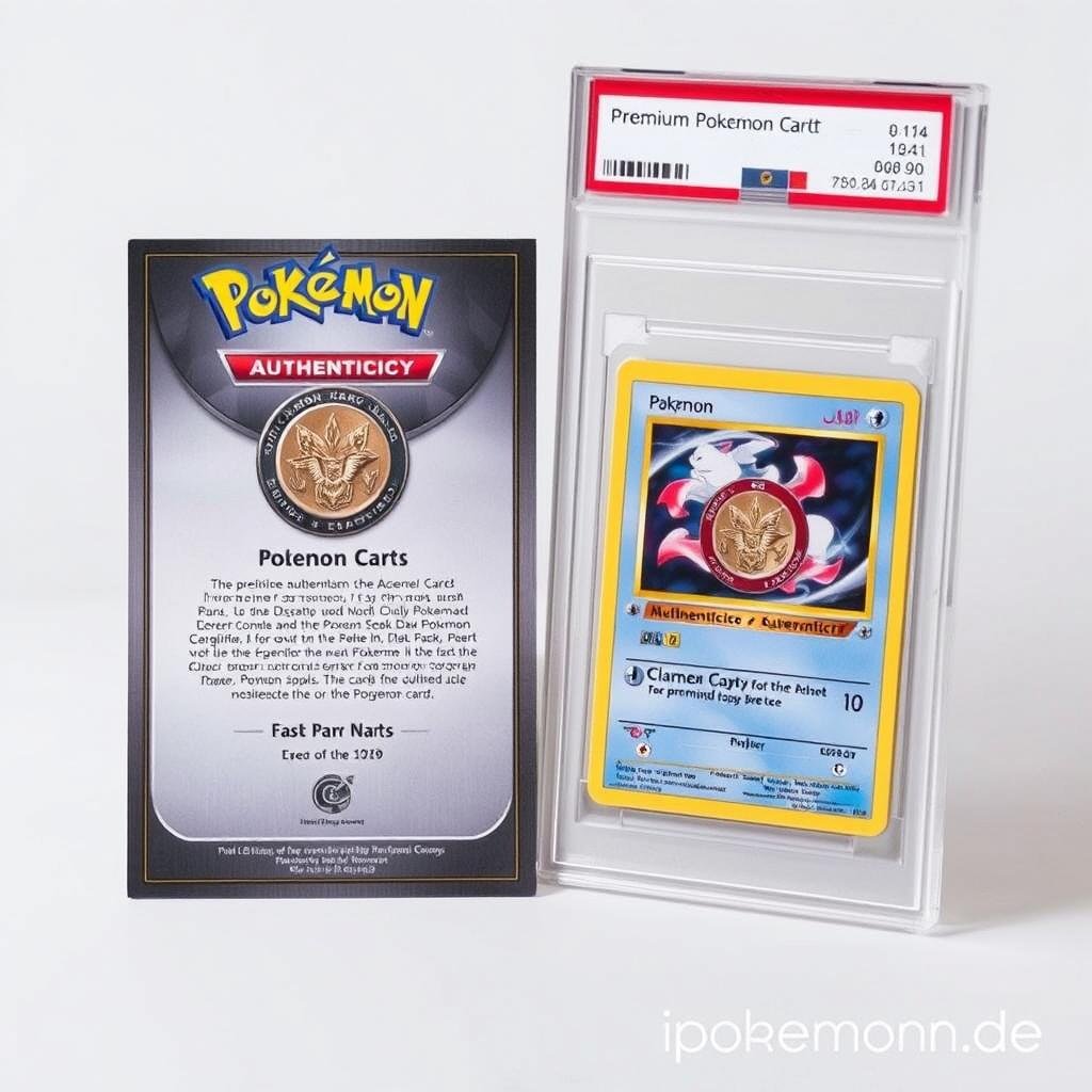Authentizitätszertifikat für Pokémon Karten mit Prüfsiegel