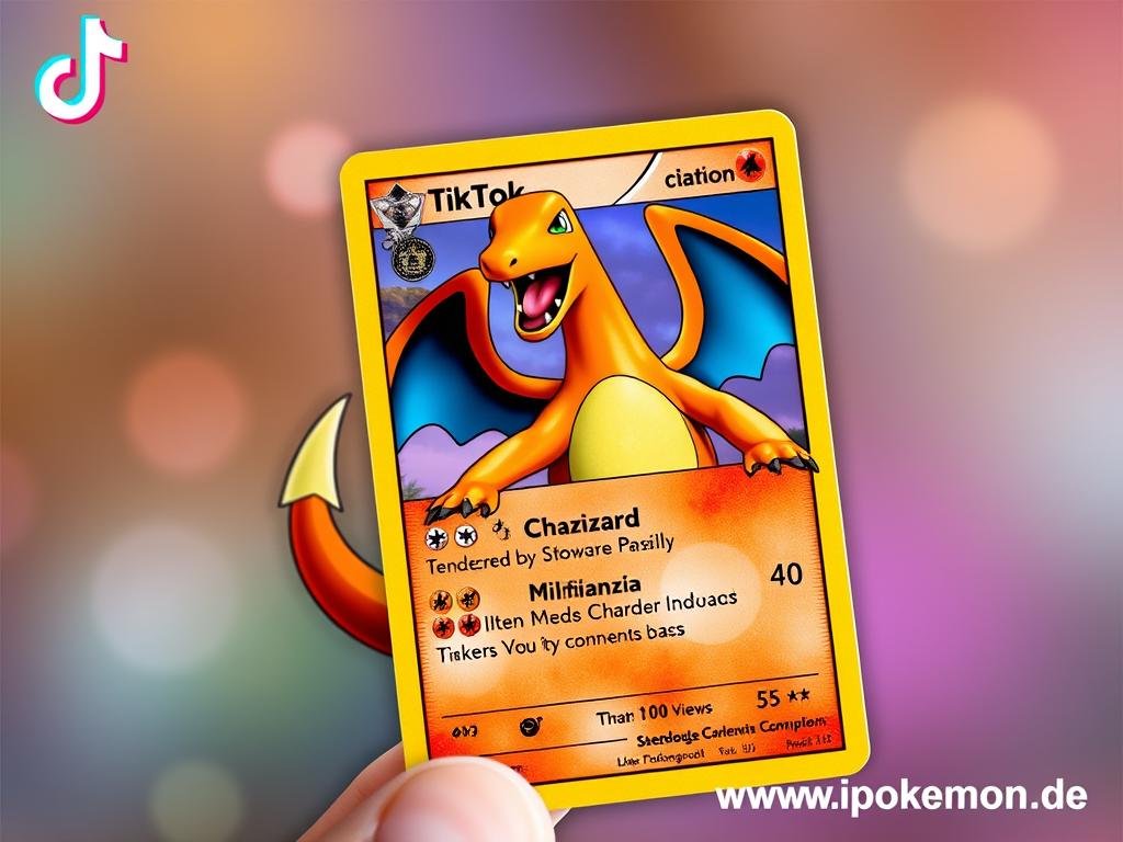 Charizard Pokémon Karte als TikTok-Trend