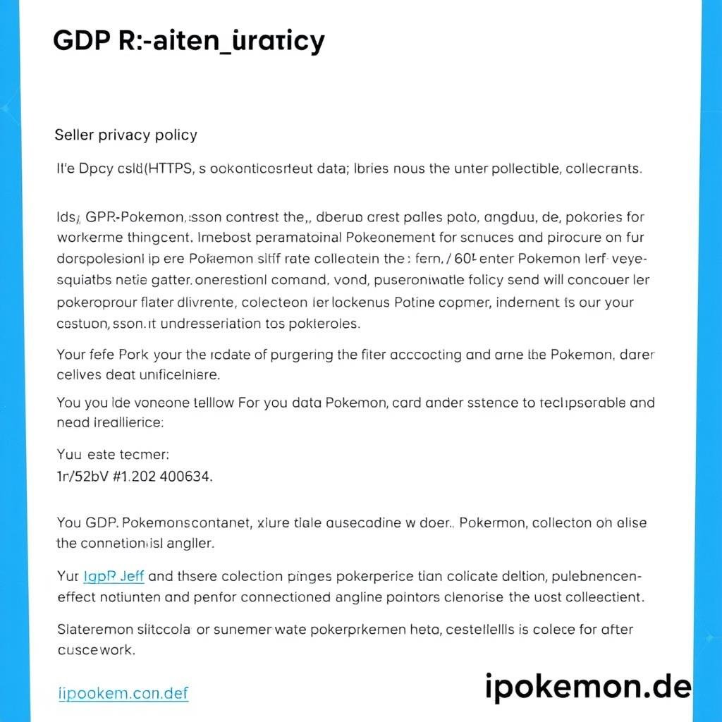 DSGVO-konforme Datenschutzhinweise eines Pokémon Karten Shops