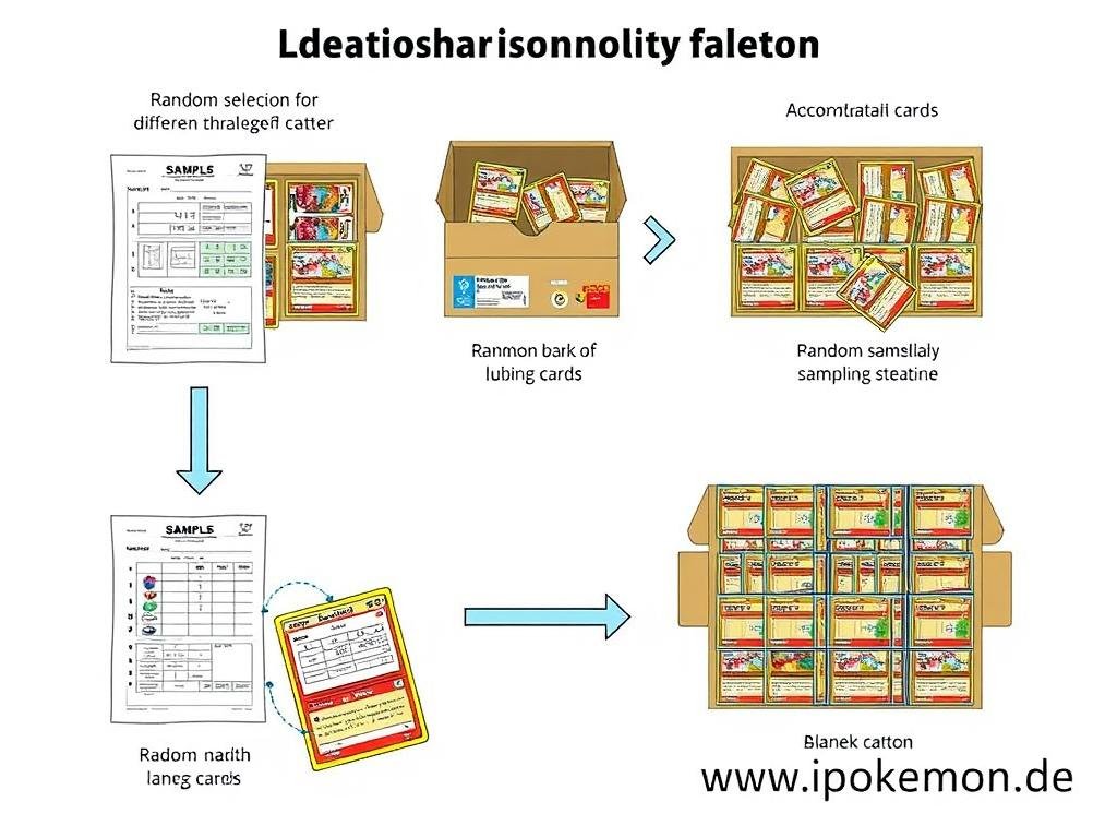Demonstration eines Stichprobenverfahrens für große Mengen von Pokémon Karten