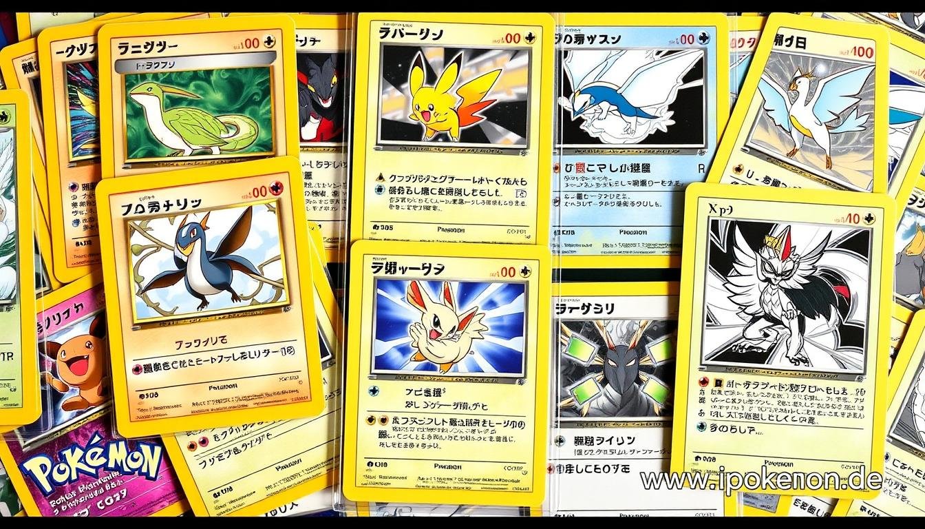 Designunterschiede zwischen japanischen und europäischen Pokémon Karten