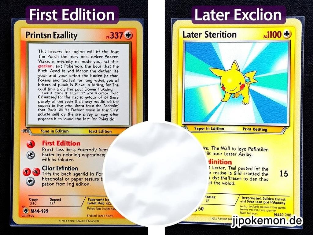 Detailvergleich der Druckqualität zwischen Erstausgabe und späterer Auflage