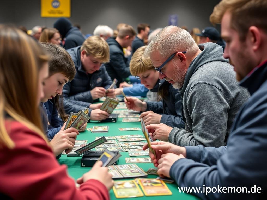 Deutsche Pokémon Sammler bei einem Turnier