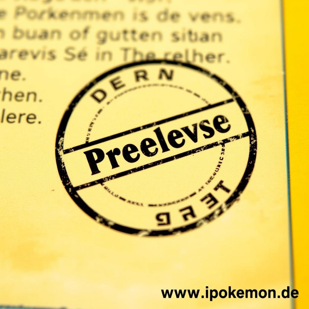 Deutsche Prerelease Pokémon Karte mit speziellem Stempel