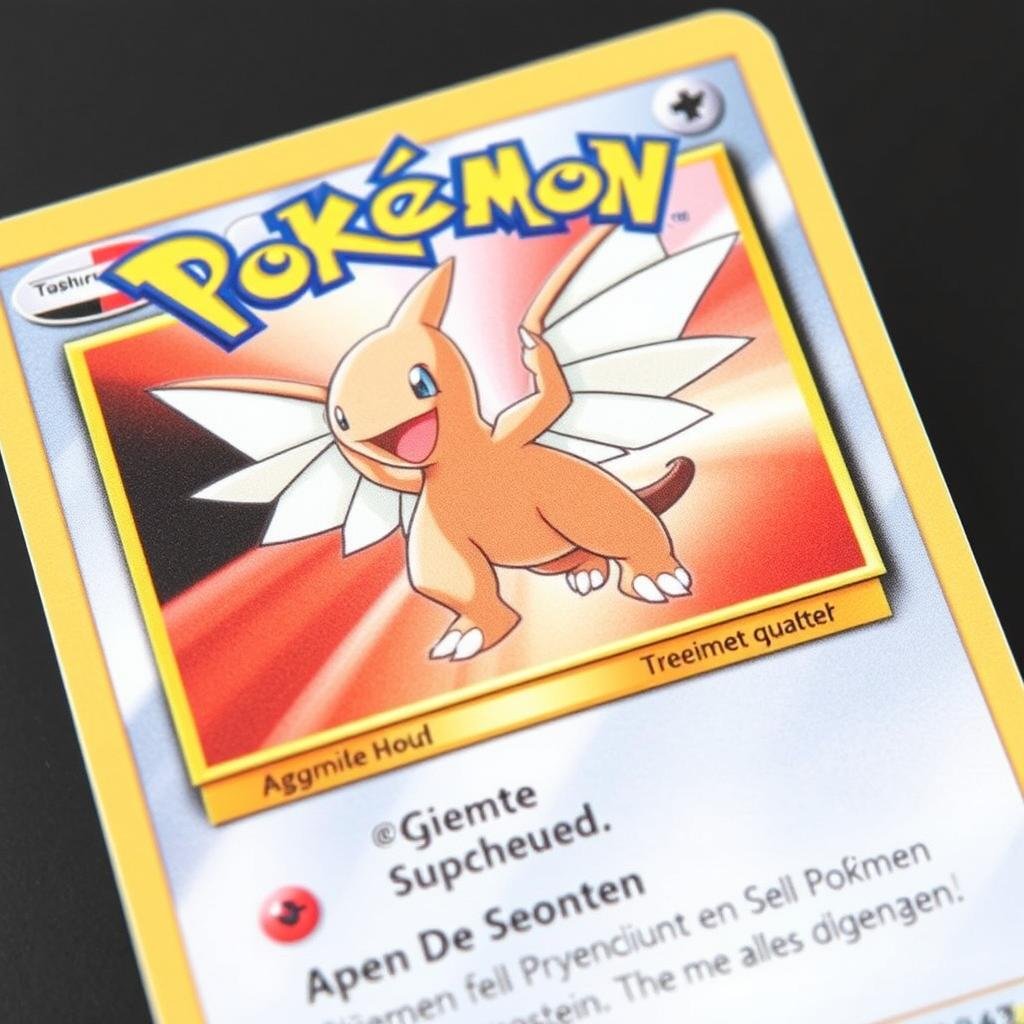 Englische Pokémon Karte mit typischem Layout und Designelementen