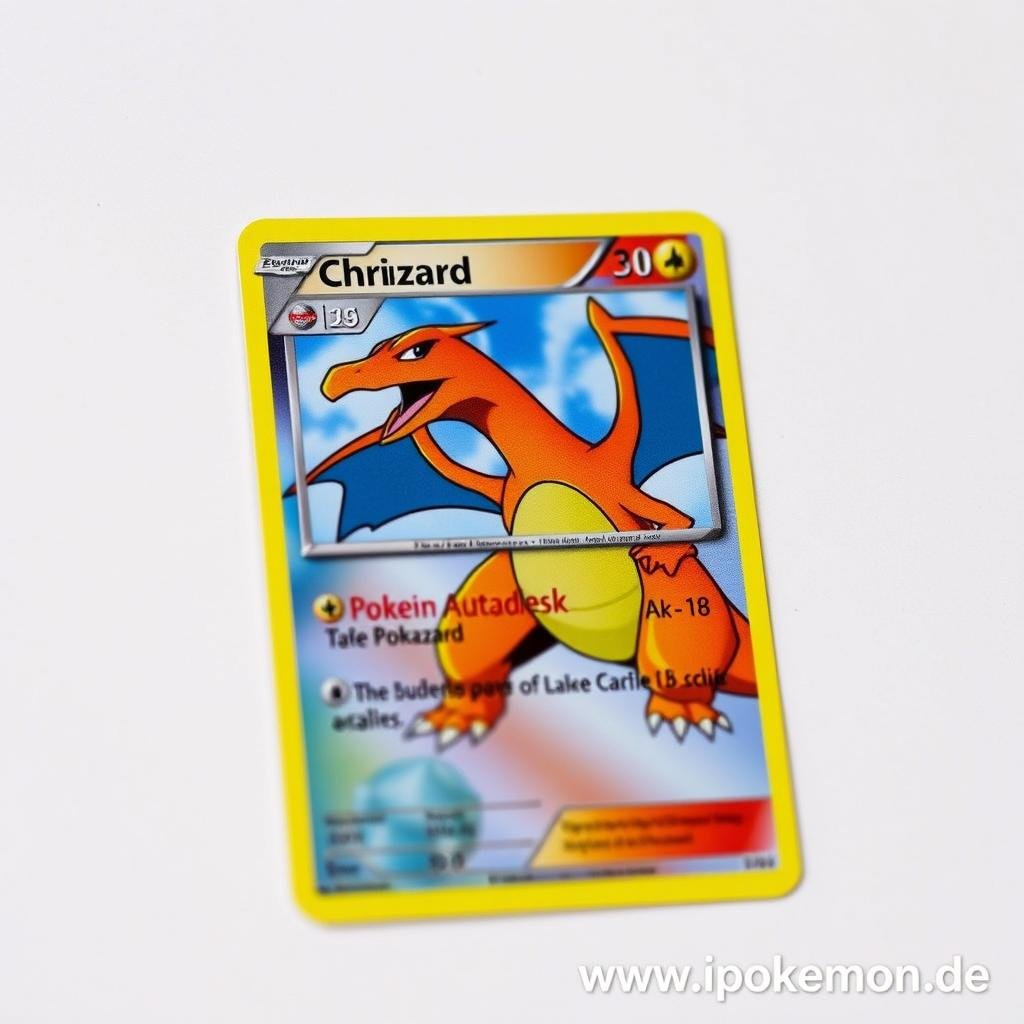 Englische Pokémon Karte von Glurak