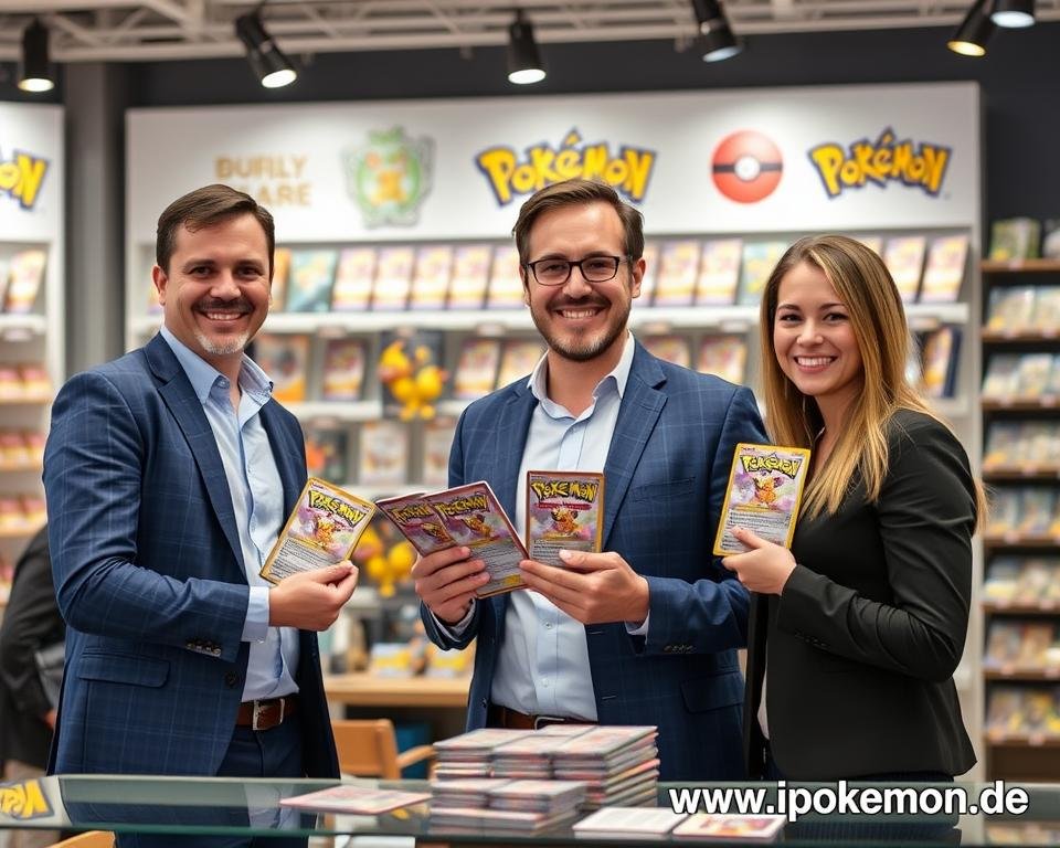 Erfolgreicher Pokémon Karten Großhändler mit zufriedenen Kunden
