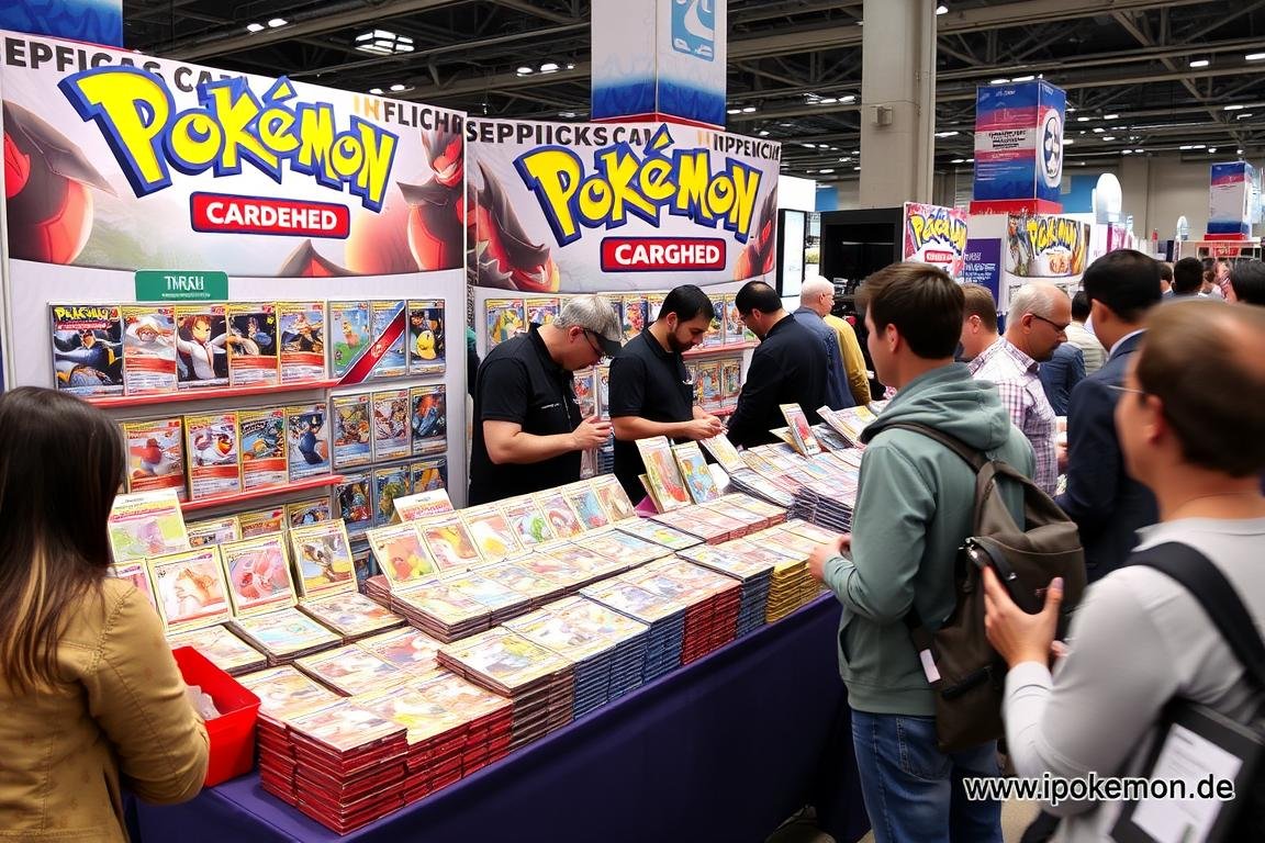 Erfolgreicher Pokémon Karten Verkaufsstand auf einer Messe