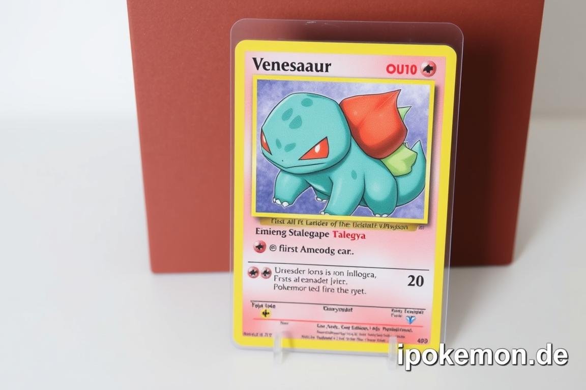 Erstausgabe Bisaflor Pokémon Karte