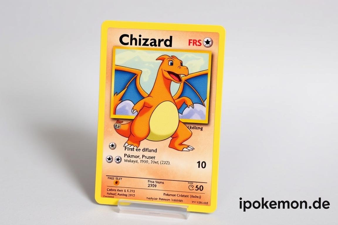 Erstausgabe Glurak Pokémon Karte