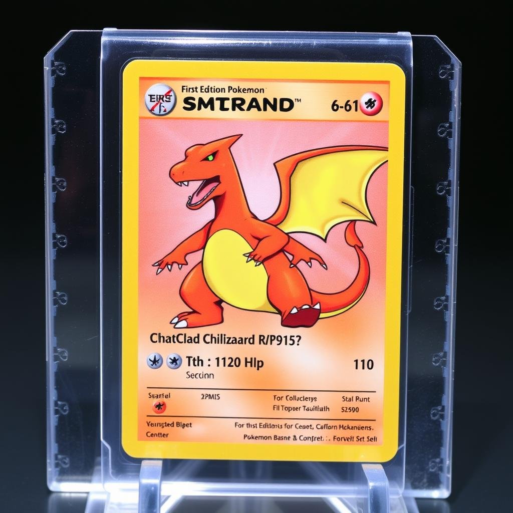 Erste Edition Base Set Glurak Pokémon Karte