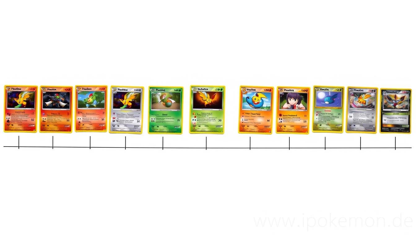 Evolution der Pokémon Karten von den ersten Editionen bis zu modernen Sammlerstücken