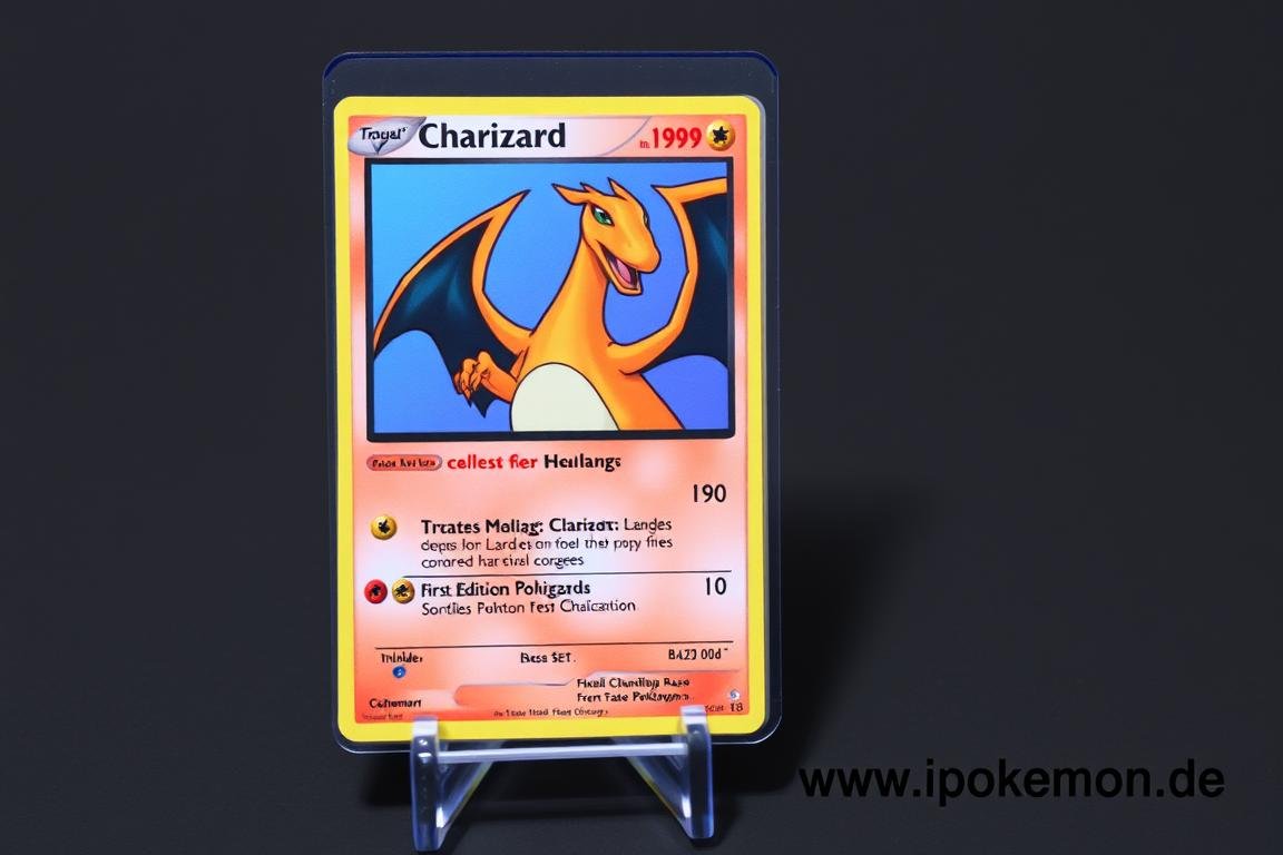 First Edition Shadowless Holographic Glurak Karte