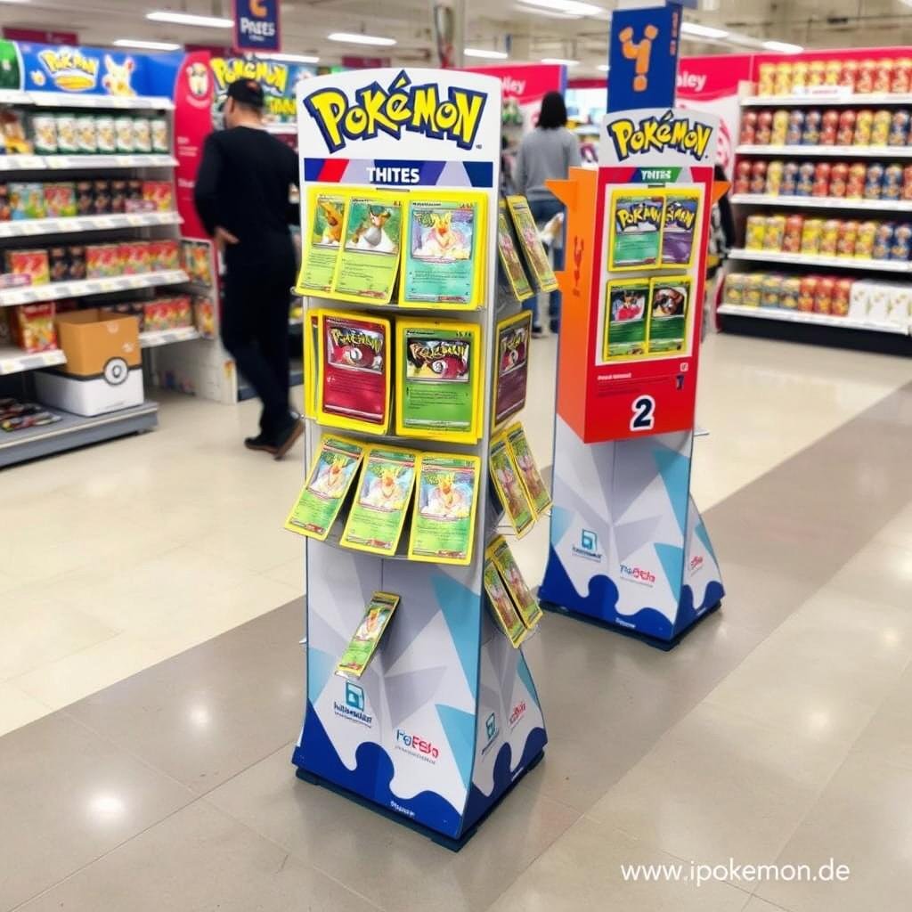 Freistehende Displays für Pokémon Karten
