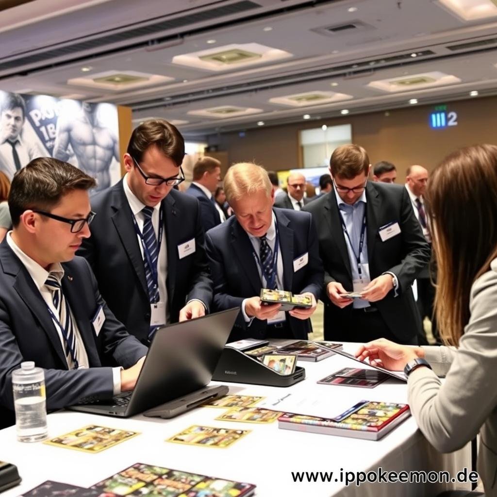 Geschäftstreffen mit internationalen Pokémon Karten Händlern