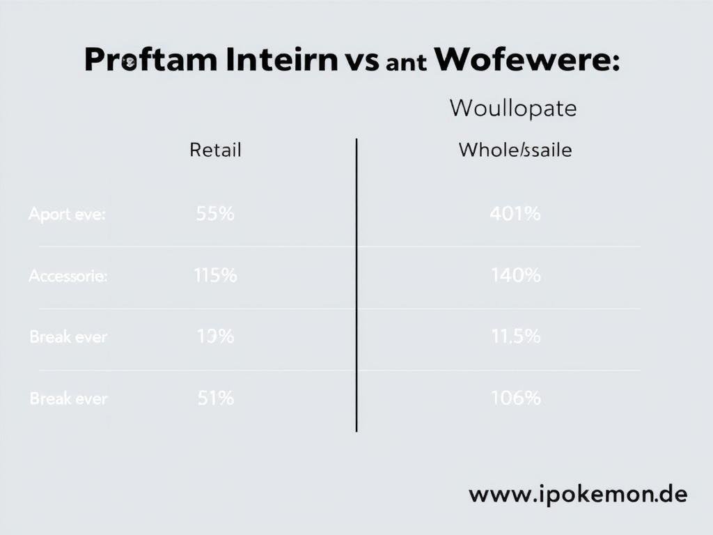 Gewinnmargen-Vergleich zwischen Einzelhandel und Großhandel
