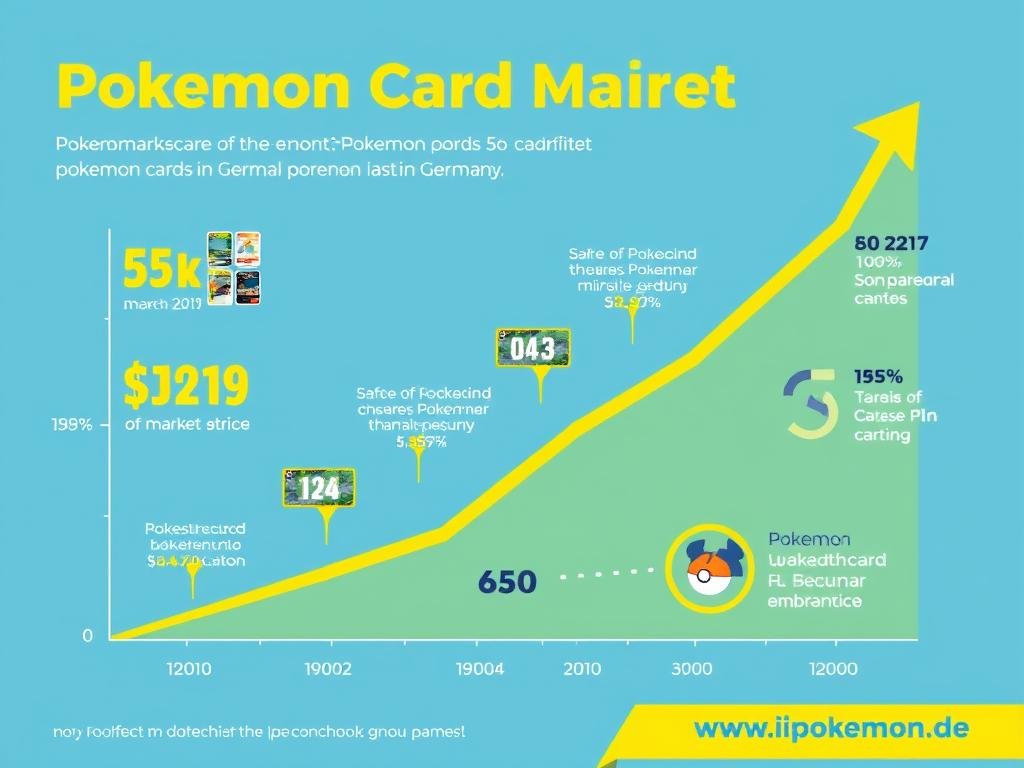Grafik zeigt Marktwachstum von Pokémon Karten in Deutschland