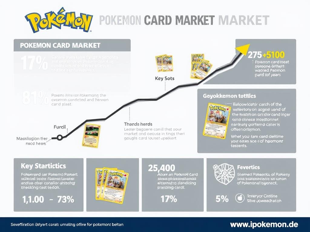 Grafik zeigt das Wachstum des Pokémon Karten Marktes in den letzten Jahren