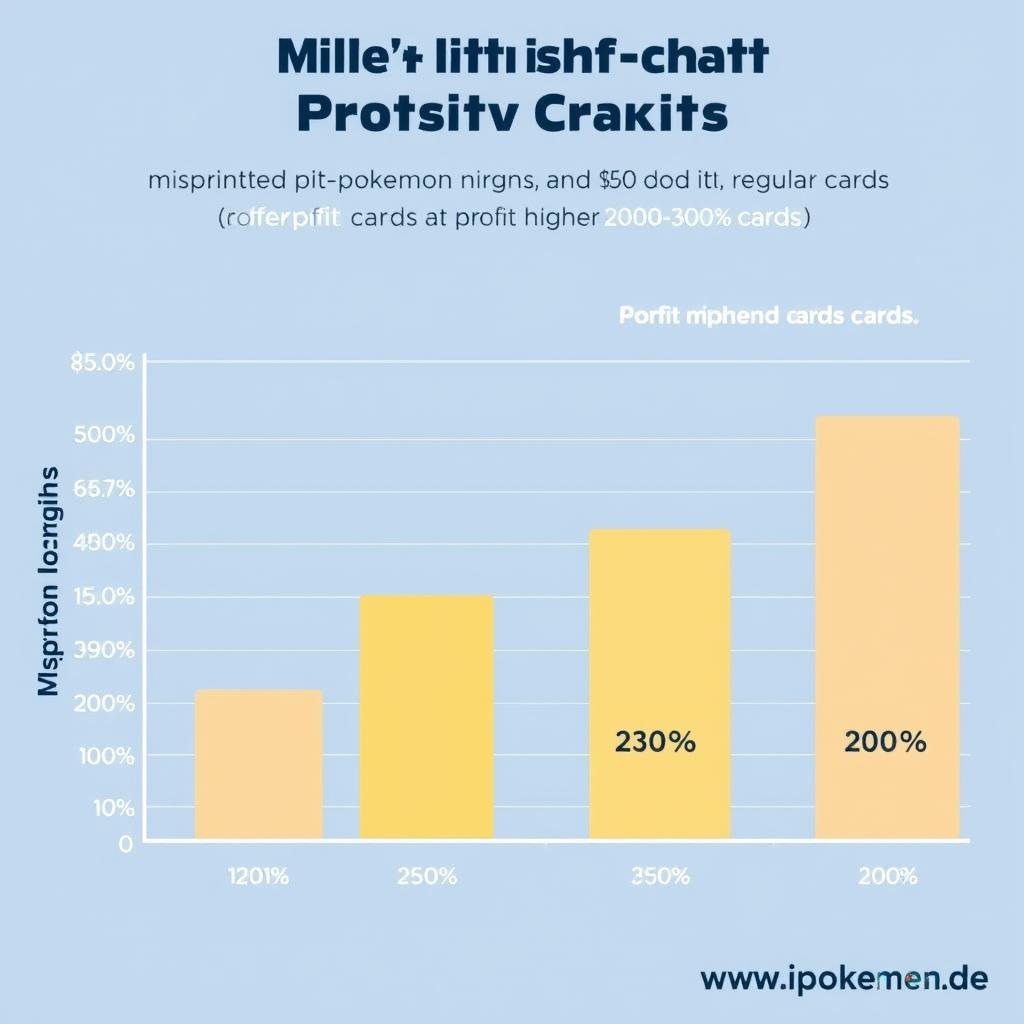 Grafik zeigt die überdurchschnittlichen Gewinnmargen bei Pokémon Karten Fehldrucken