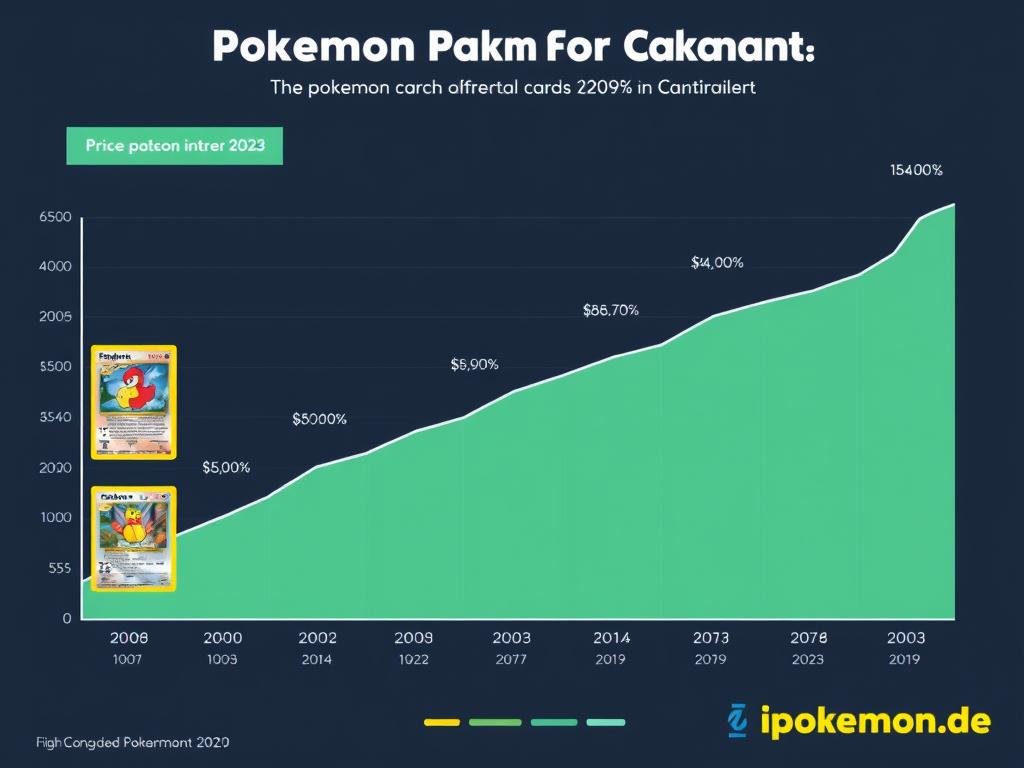 Grafik zur Preisentwicklung seltener Pokémon Karten