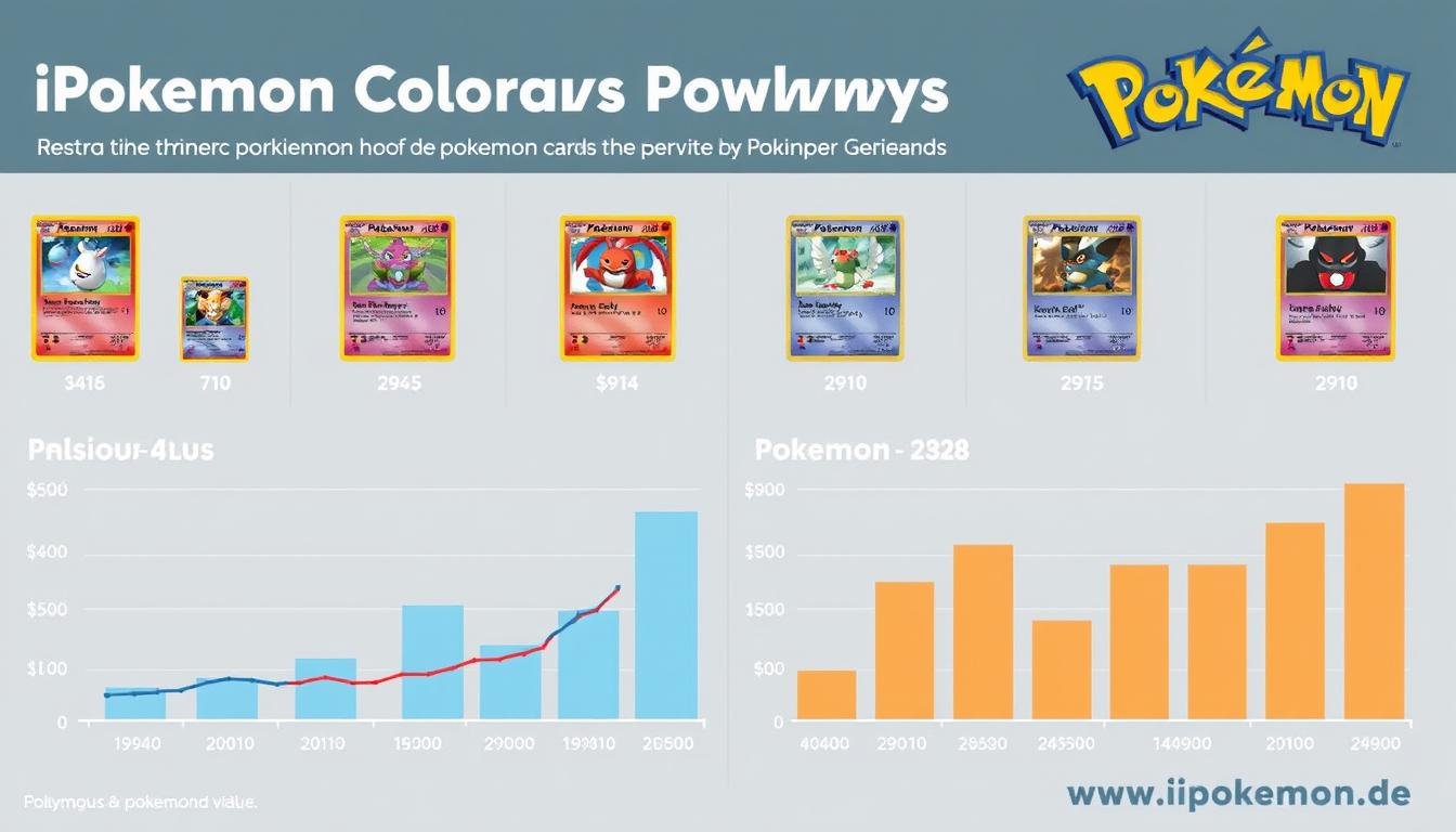Grafische Darstellung der Wertentwicklung beliebter Pokémon Karten