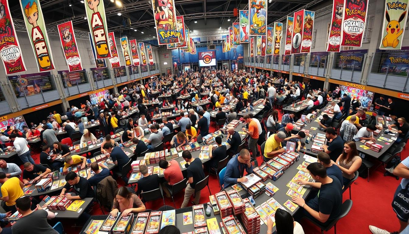 Großes Pokémon Karten Box Opening Event mit vielen Teilnehmern in Berlin
