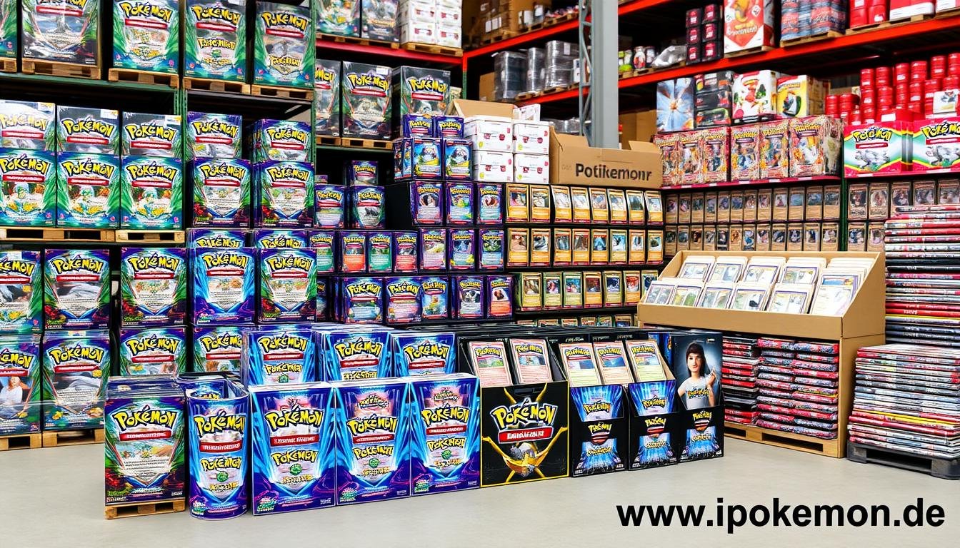 Großhandelslieferung von Pokémon Karten mit verschiedenen Booster Displays und Boxen