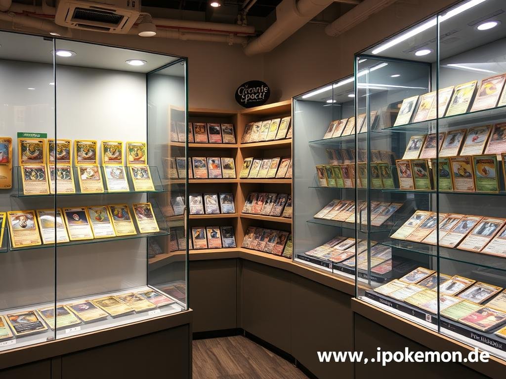 Hochwertige Displayvitrinen für wertvolle Pokémon Karten im Einzelhandel