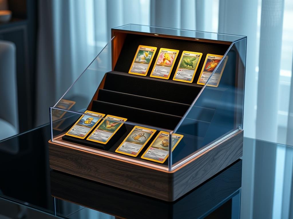 Hochwertige Tischvitrine für Pokémon Karten