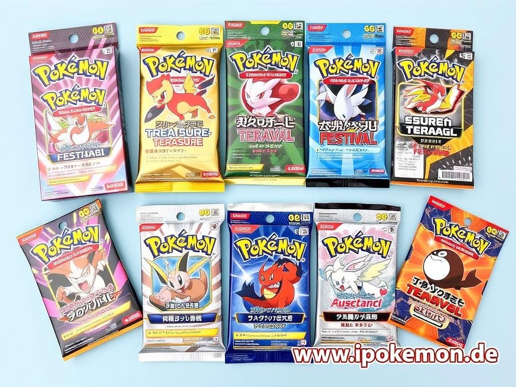 Japanische Pokémon Booster mit charakteristischem Design