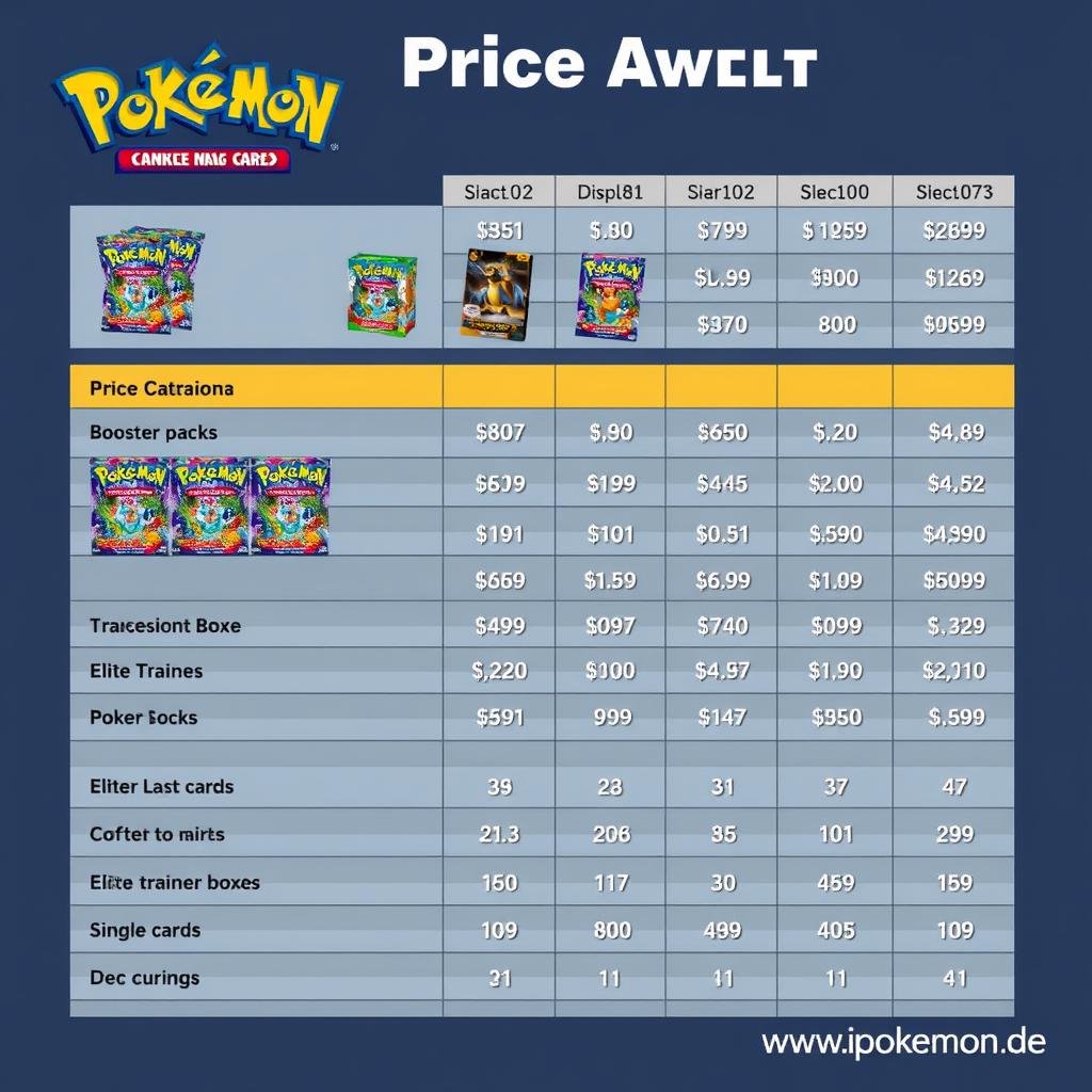 Kategorisierte Preisanalyse für Pokémon Karten