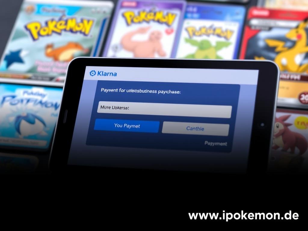 Klarna Business Zahlungsoption für Pokémon Karten Großhandel