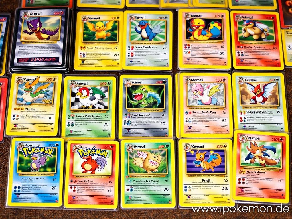Klassische Pokémon Karten aus den ersten Editionen