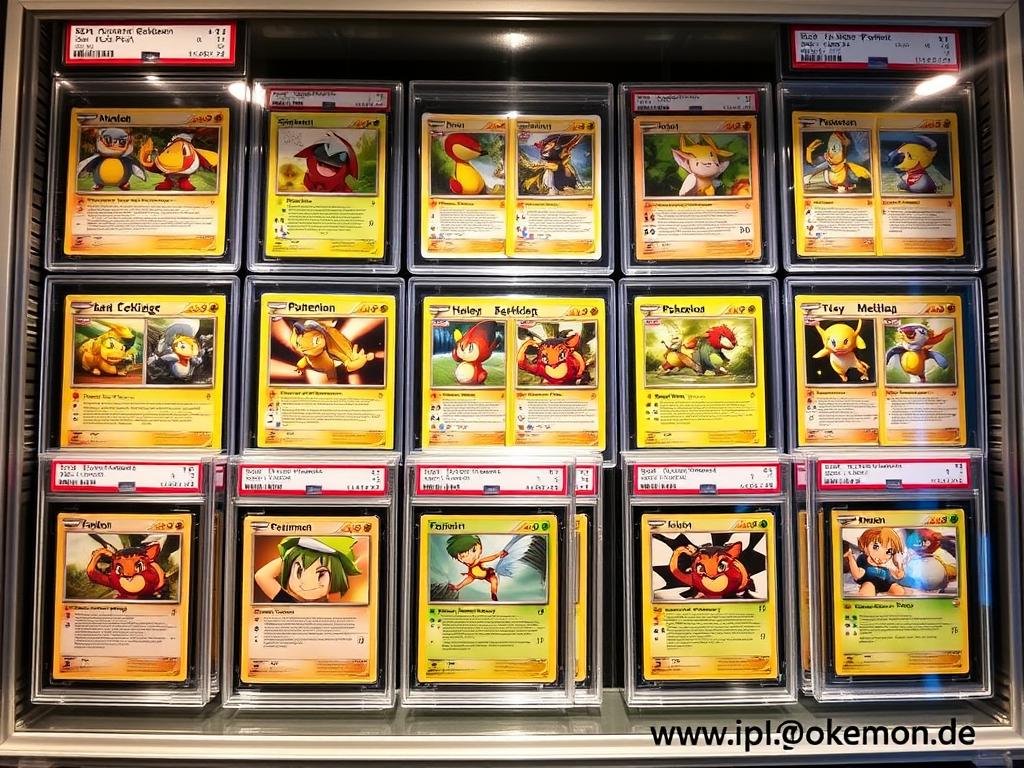 Komplettes deutsches Base Set in PSA 9 Zustand