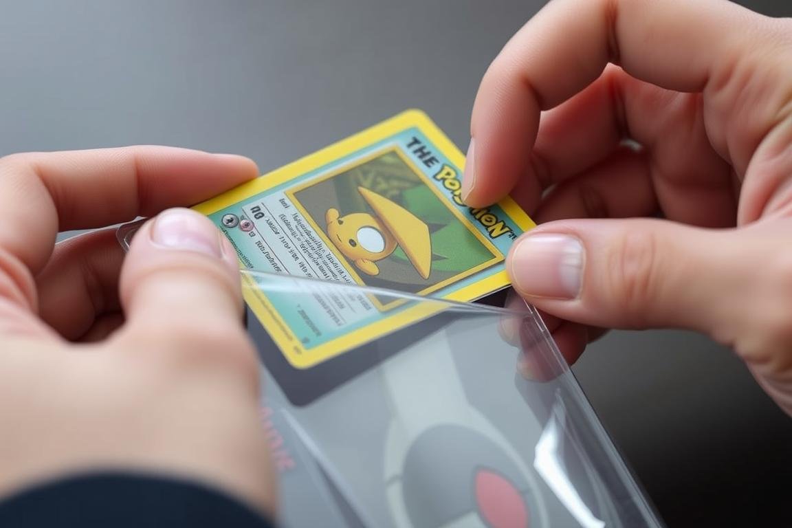 Korrekte Handhabung einer wertvollen Pokémon Karte