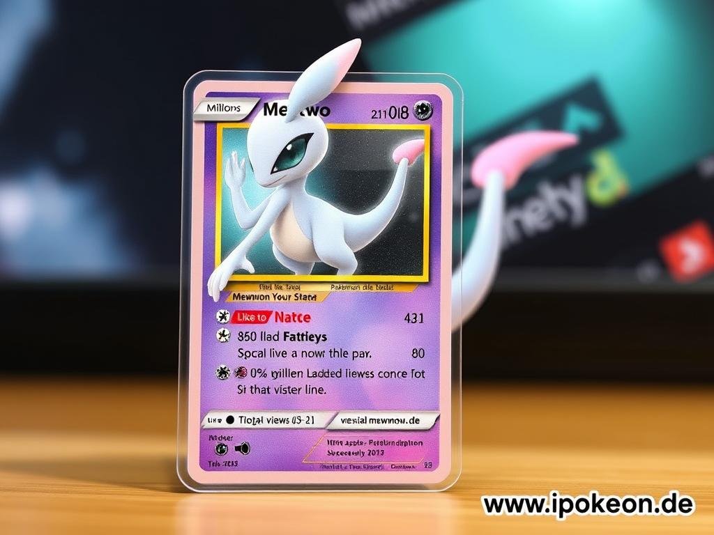 Mewtu Pokémon Karte als TikTok-Trend