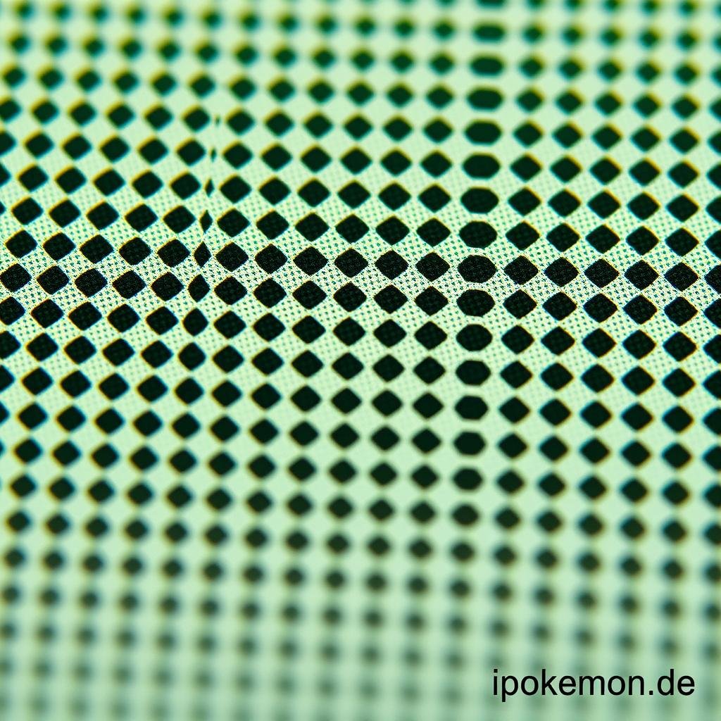 Mikroskopische Aufnahme einer echten Erstausgabe-Pokémon Karte