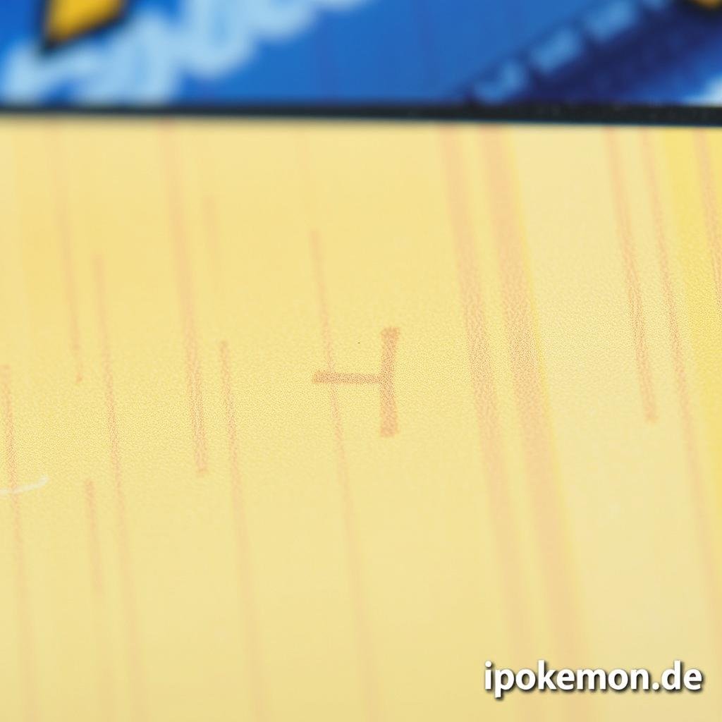 Mikroskopische Aufnahme einer gefälschten Pokémon Karte