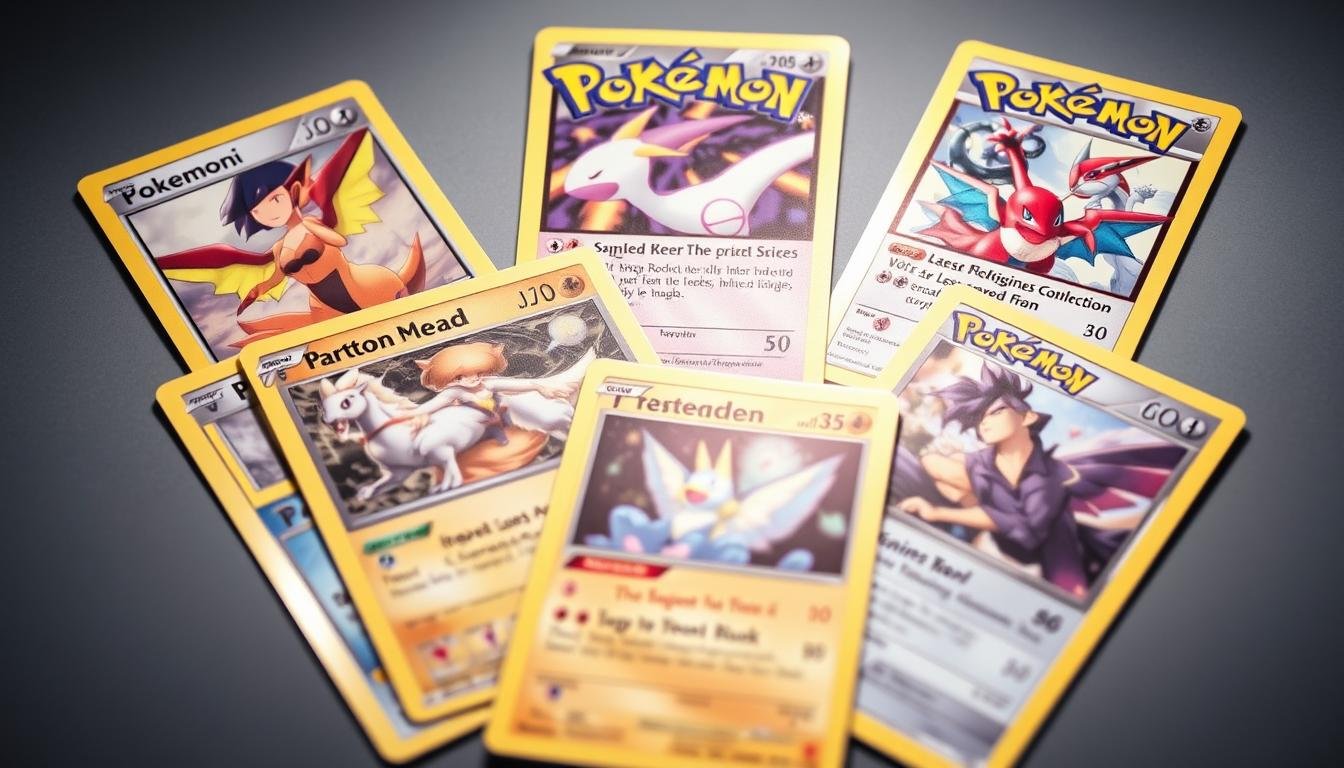 Moderne Pokémon Karten der neuesten Editionen mit speziellen Illustrationen
