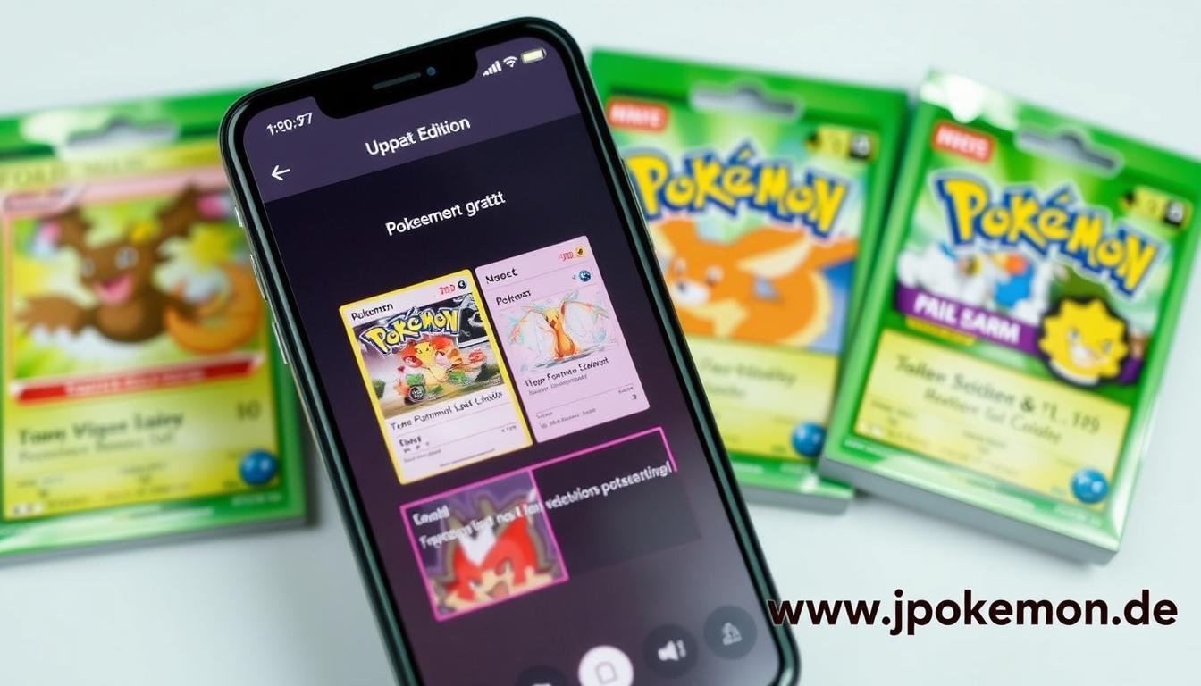 Neue Pokémon Karten Editionen 2025 mit App-Update-Anzeige