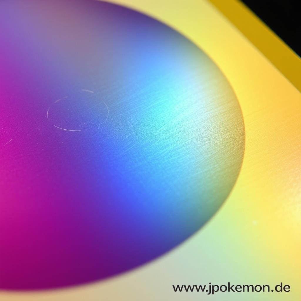 Oberflächenprüfung einer Pokémon Karte unter spezieller Beleuchtung