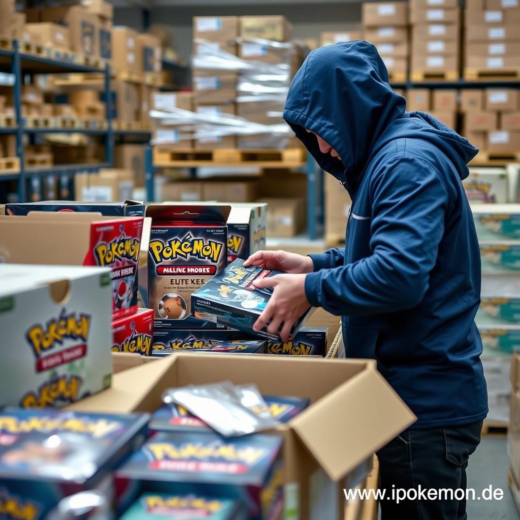 Online-Händler mit Pokémon Karten Versandprozess