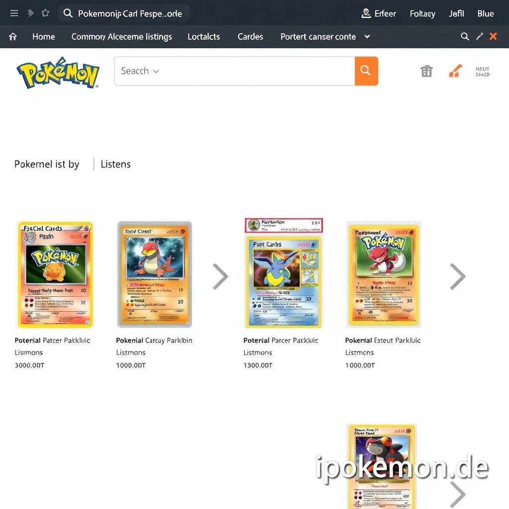 Online-Marktplatz für Pokémon Karten