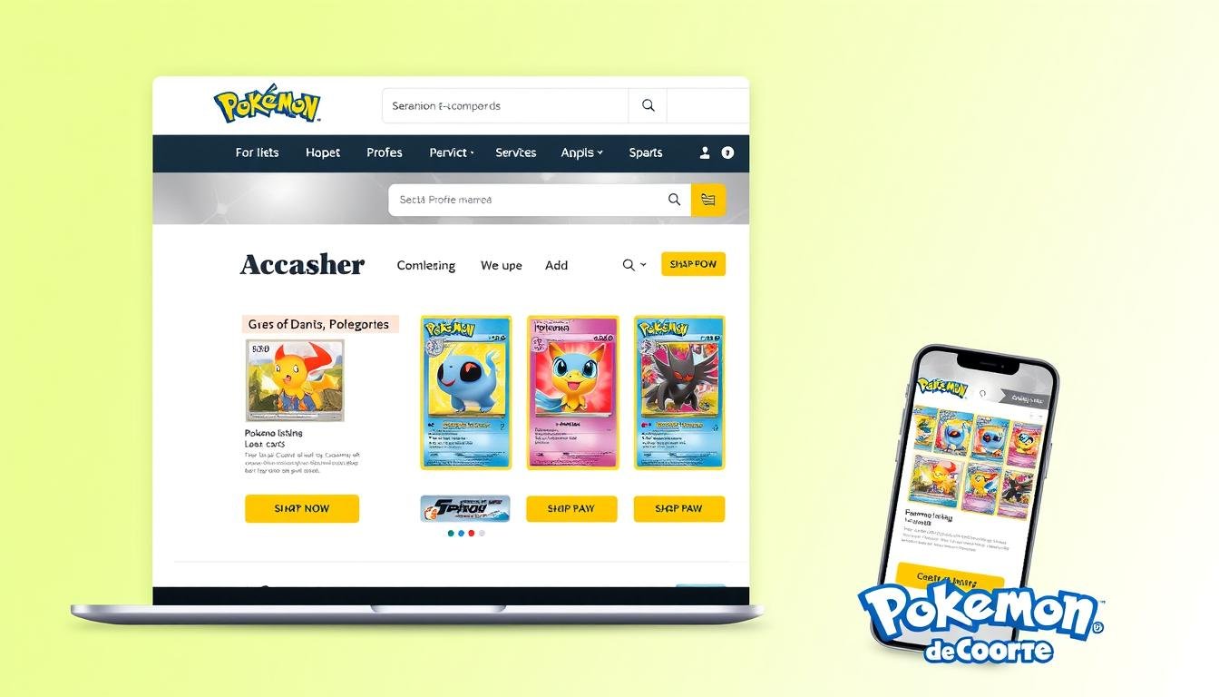 Online-Shop mit optimierter Darstellung von Pokémon Karten