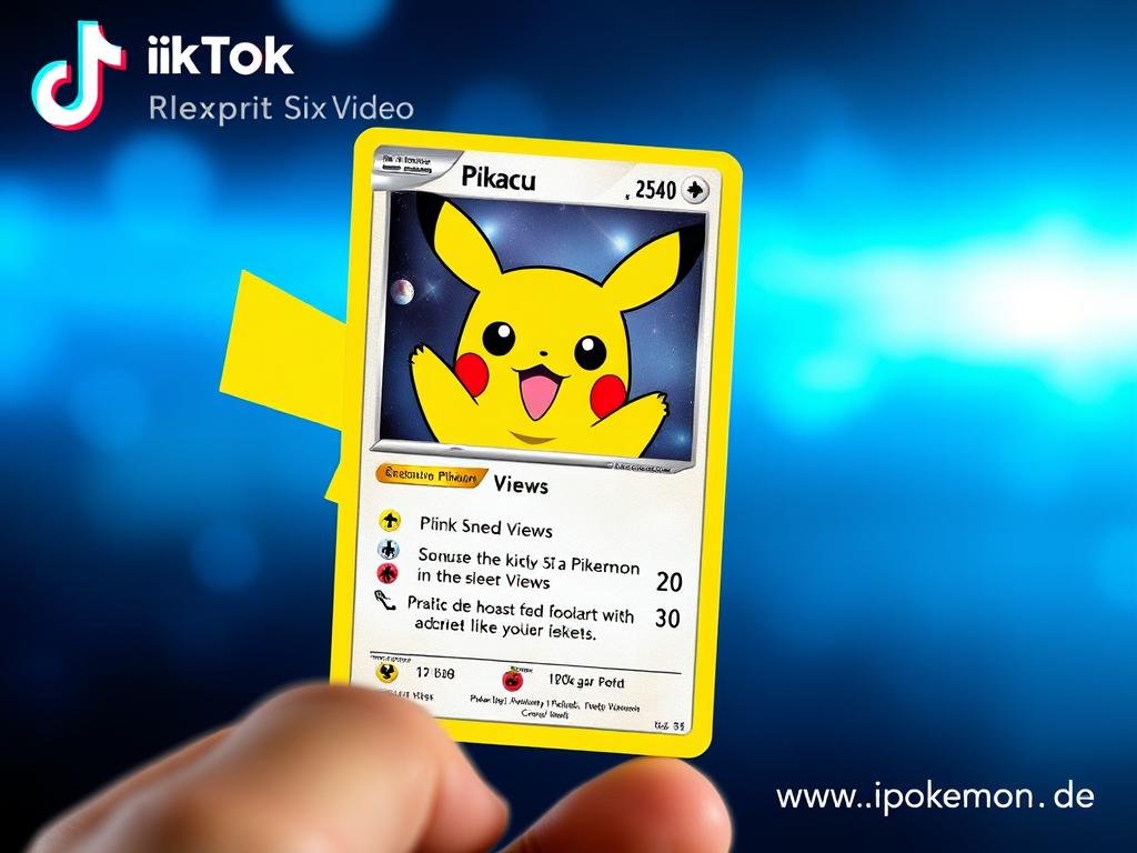 Pikachu Pokémon Karte als TikTok-Trend