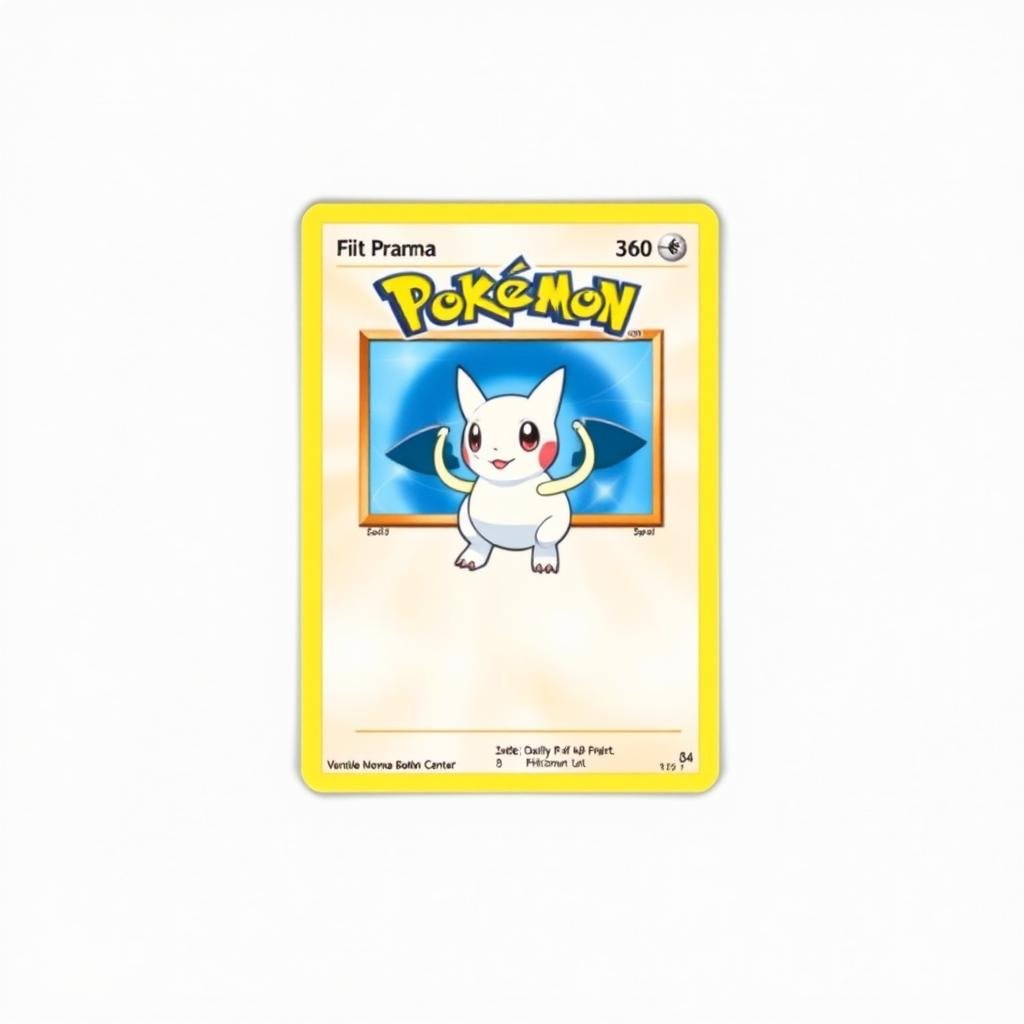 Pokémon Karte mit perfekter Zentrierung
